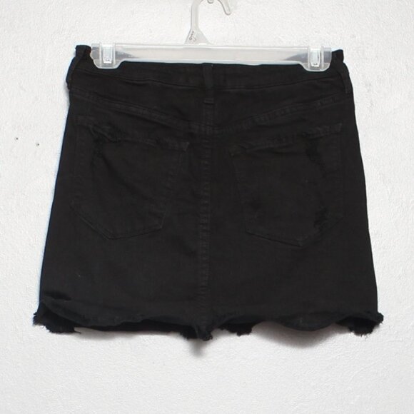 Vervet black distressed high waist stretch denim skirt - Picture 2 of 6